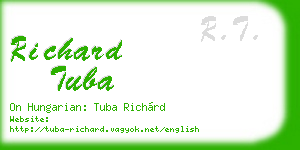 richard tuba business card